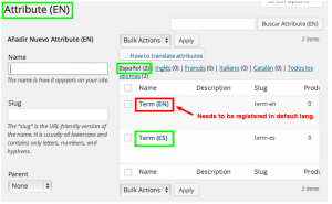 Adding global attributes in WooCommerce admin