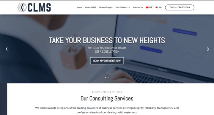 Chew Leng Management Services — скриншот сайта