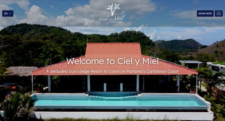 Ciel y Miel Eco Resort – screenshot del sito web