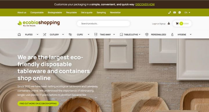 EcoBioShopping — скриншот сайта