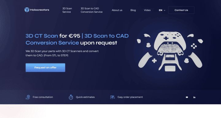 Holocreators — скриншот сайта