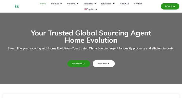 Home Evolution — скриншот сайта