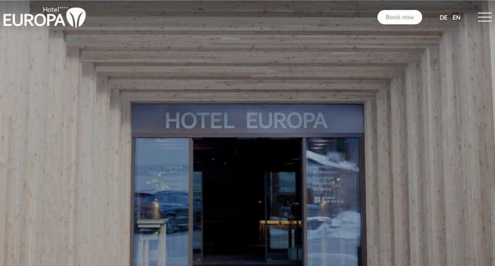 Hotel Europa St. Moritz — скриншот сайта
