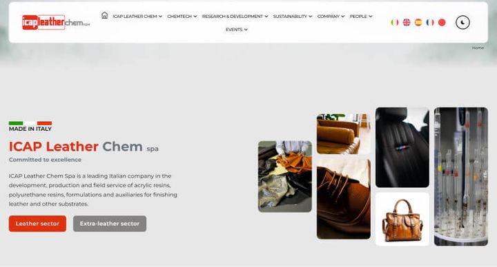 ICAPLeather.eu — скриншот сайта