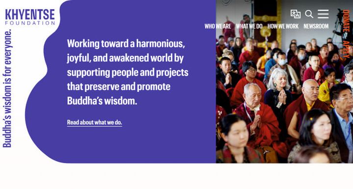 Khyentse Foundation – 网站屏幕截图