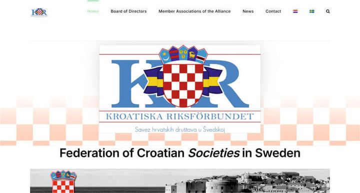 Kroatiska riksförbundet — скриншот сайта