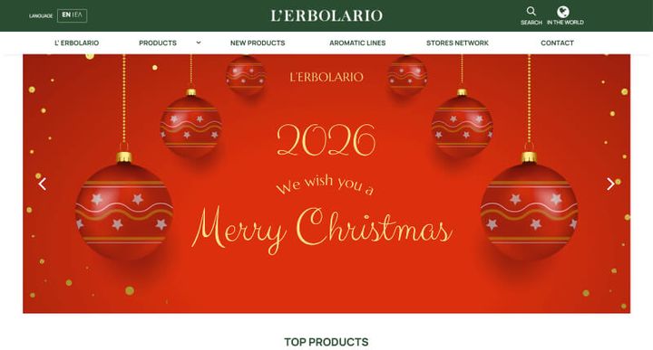 L'Erbolario — скриншот сайта