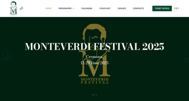 Monteverdi Festival Cremona — скриншот сайта
