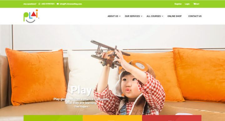 P.L.A.I Behavior Consulting — скриншот сайта