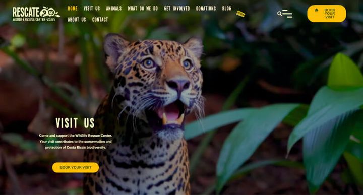 Rescate Wildlife – screenshot del sito web