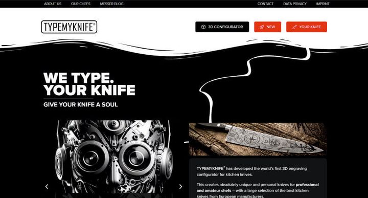 TYPEMYKNIFE — скриншот сайта