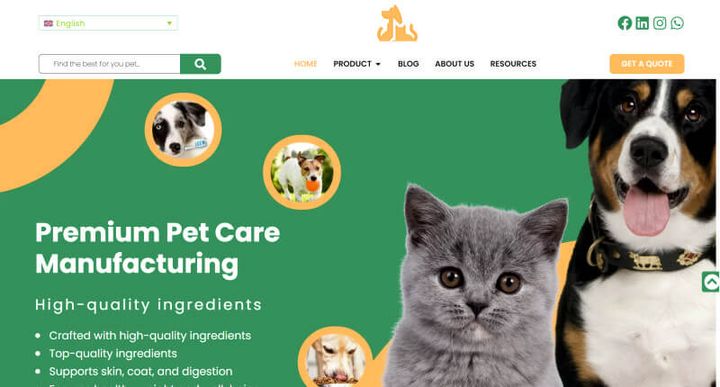 Ulinkc Pet Supplies Manufacturer — скриншот сайта