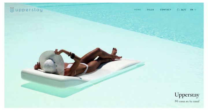 Upperstay – screenshot del sito web