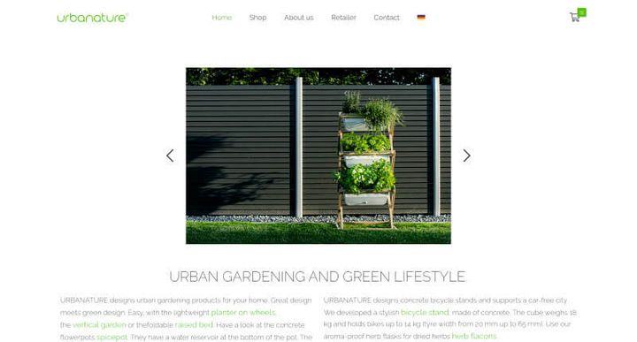 Urbanature – 网站屏幕截图