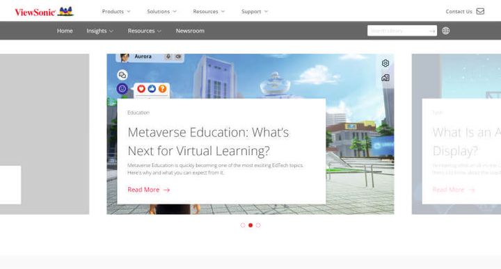 ViewSonic Official Library and Resources — скриншот сайта