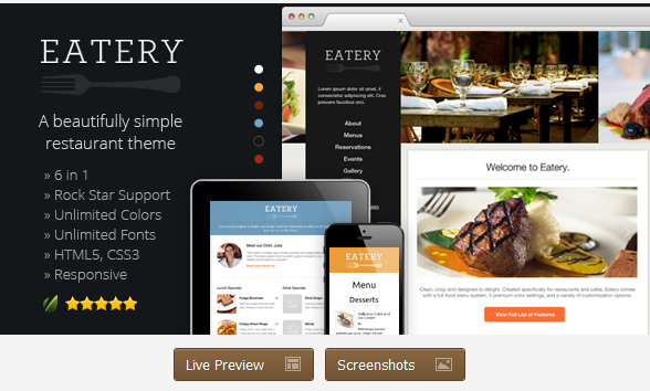 Eatery theme screenshot