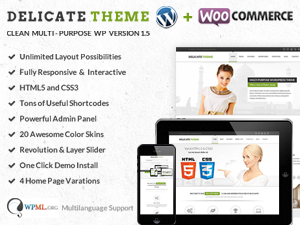 ภาพหน้าจอธีม Delicate