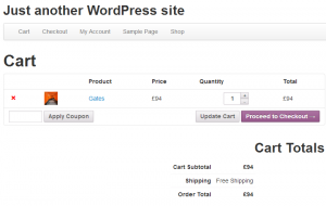 WooCommerce-Warenkorb-Seite