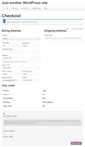 WooCommerce-Kasse-Seite