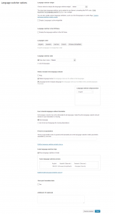 Configurações do seletor de idiomas no WPML 3.0