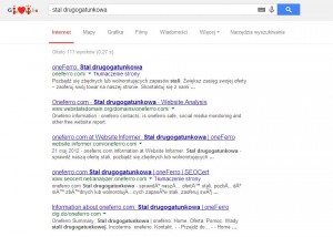 oneFerro in den Google-Ergebnissen