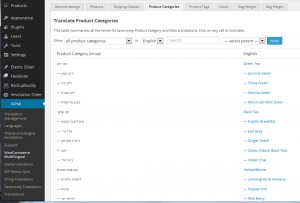إضافة WooCommerce Mulitilingual في موقع ceremonietea.co.li