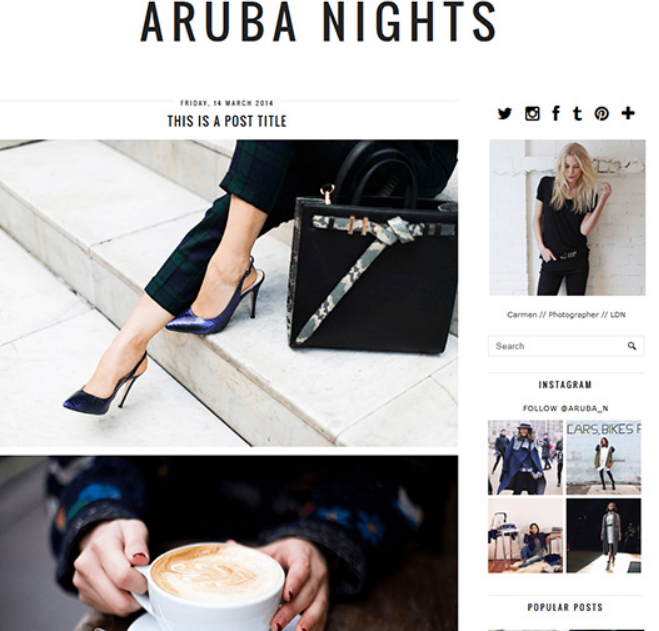 Aruba Nights theme screenshot