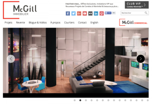 Slider with properties on mcgillimmobilier.com