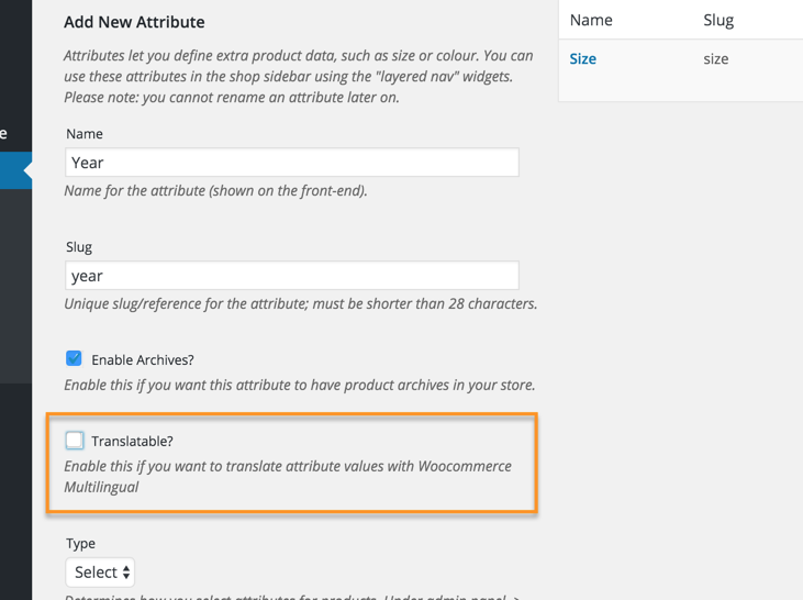 Making product attributes translatable