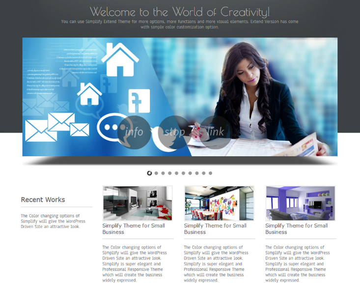 ภาพหน้าจอธีม Simplify