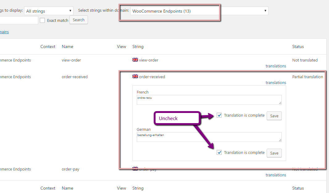 Mark the 'order-received' endpoint as not translated