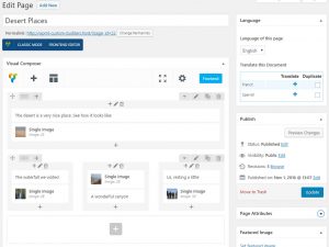 Page conçue avec Visual Composer