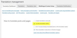 Activer l’utilisation de l’éditeur de traduction