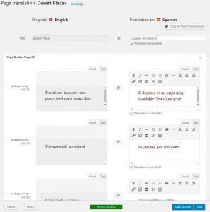 Traduction de l’exemple de page