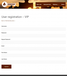 Formulário de registro de usuário conectado a um checkout do WooCommerce