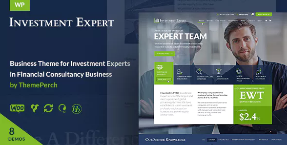 צילום מסך של ערכת העיצוב Investment Expert