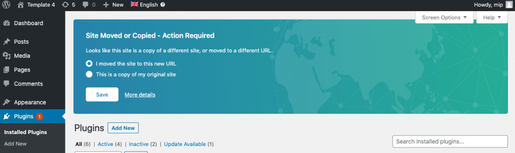 WPML detecting a change to your site’s URL