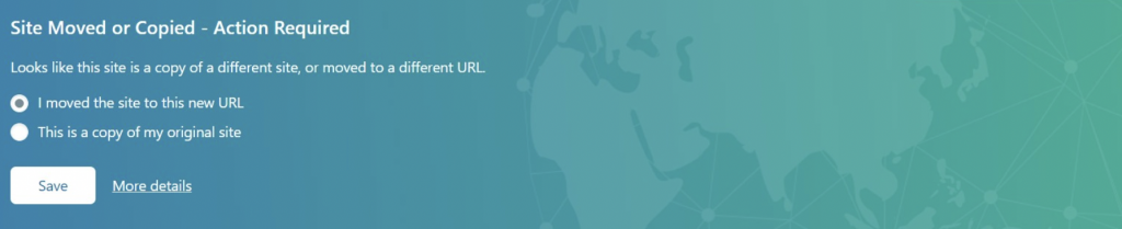 Site moved or Copied