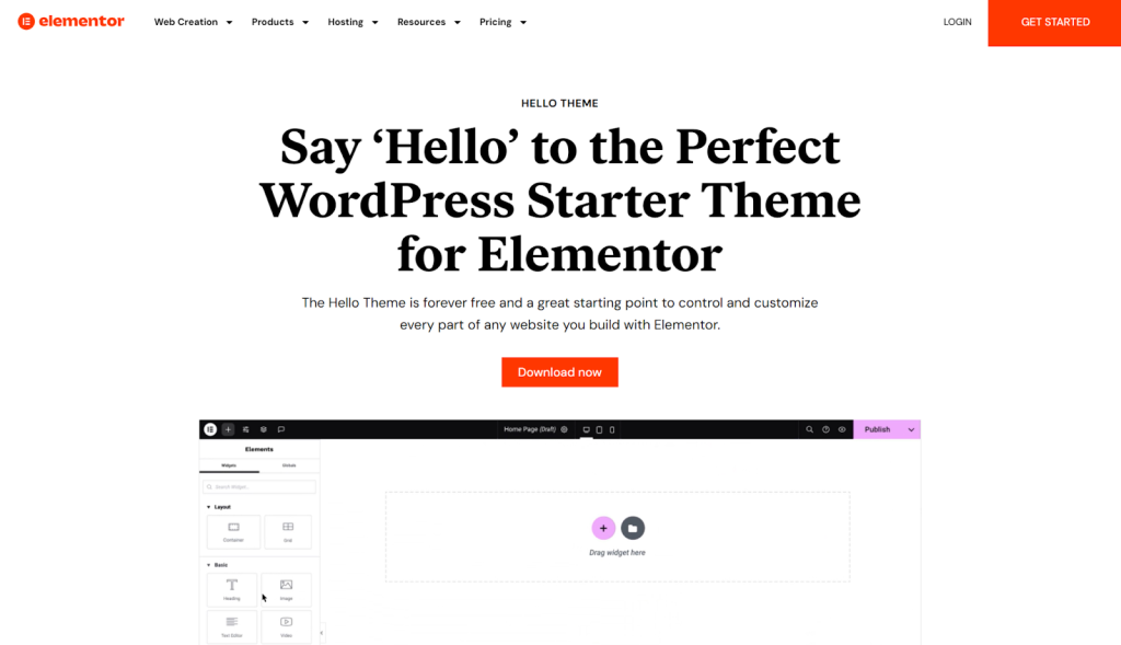 Tema Hello Elementor