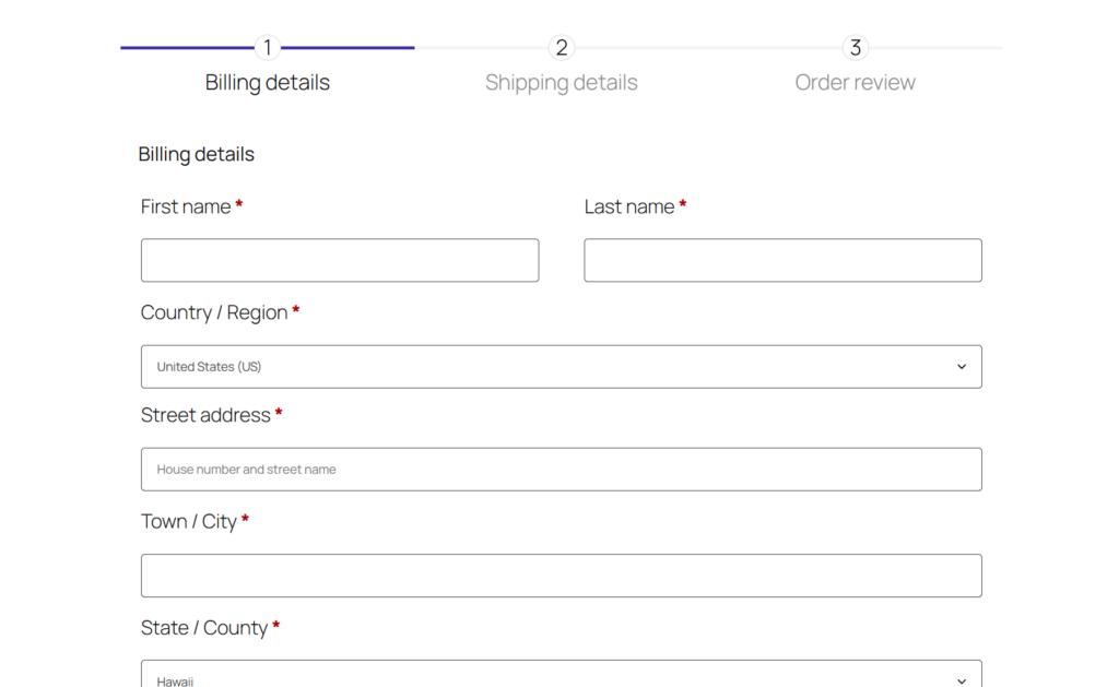 Multi-step checkout (add-on)