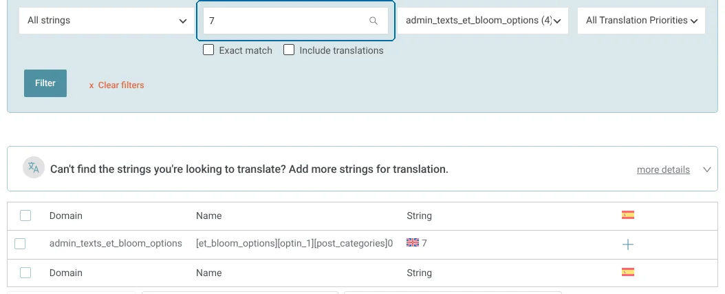 Searching for the default language category ID in String Translation