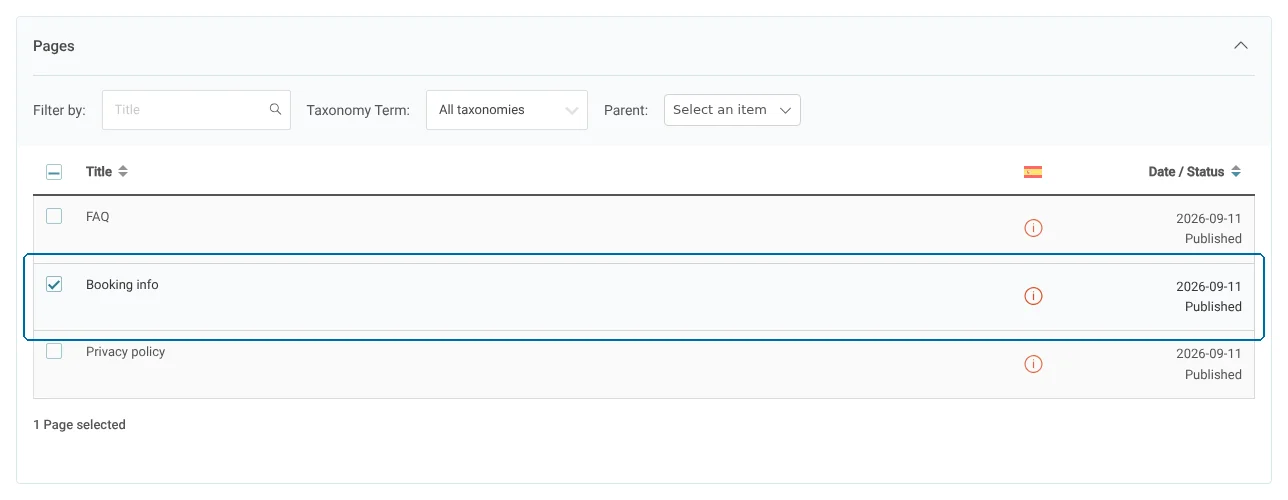 Selecting content for translation in WPML → Translations