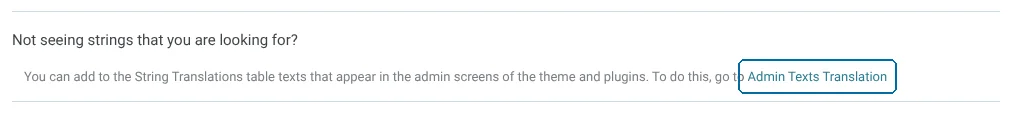 Clicking Admin Texts Translation