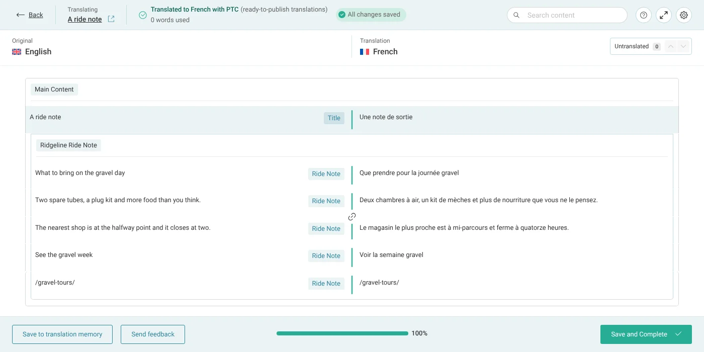 Checking translatable Gutenberg blocks in WPML’s Advanced Translation Editor