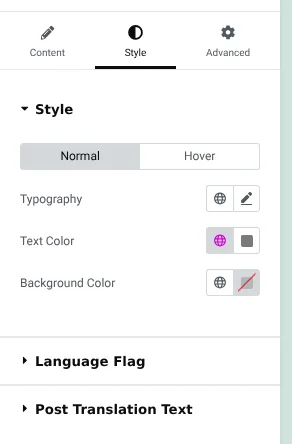 Customizing the style of the WPML Language Switcher widget