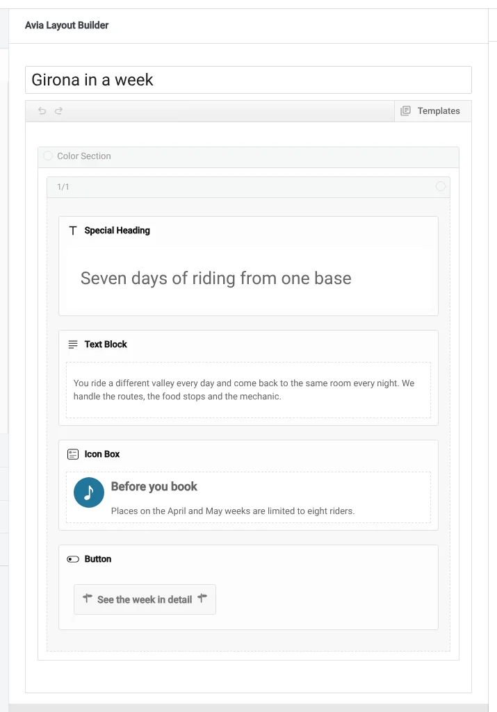 صفحة بسيطة تم إنشاؤها باستخدام Avia Layout Builder