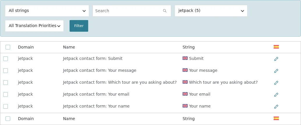 字符串翻译与 Jetpack 表单