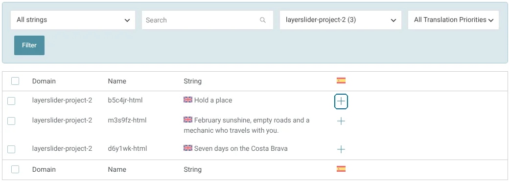 Translating slider text using String Translation