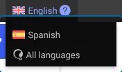Changing to secondary language using the admin language switcher