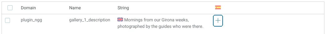 Translating gallery text using String Translation